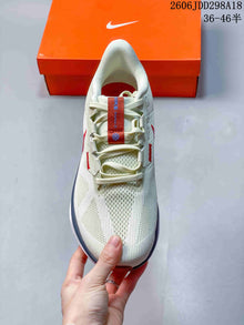 Nike Air Running Shoes in Ivory, Red and Blue