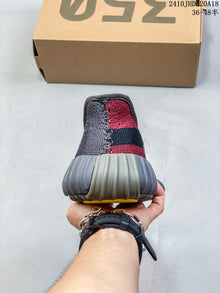 Adidas Yeezy Boost 350 V2 Sneakers in Gray and Red