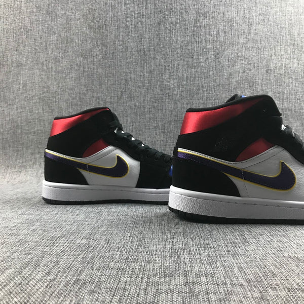 Jordan 1 Mid Satin Lakers Top 3 Sneakers 852542-005