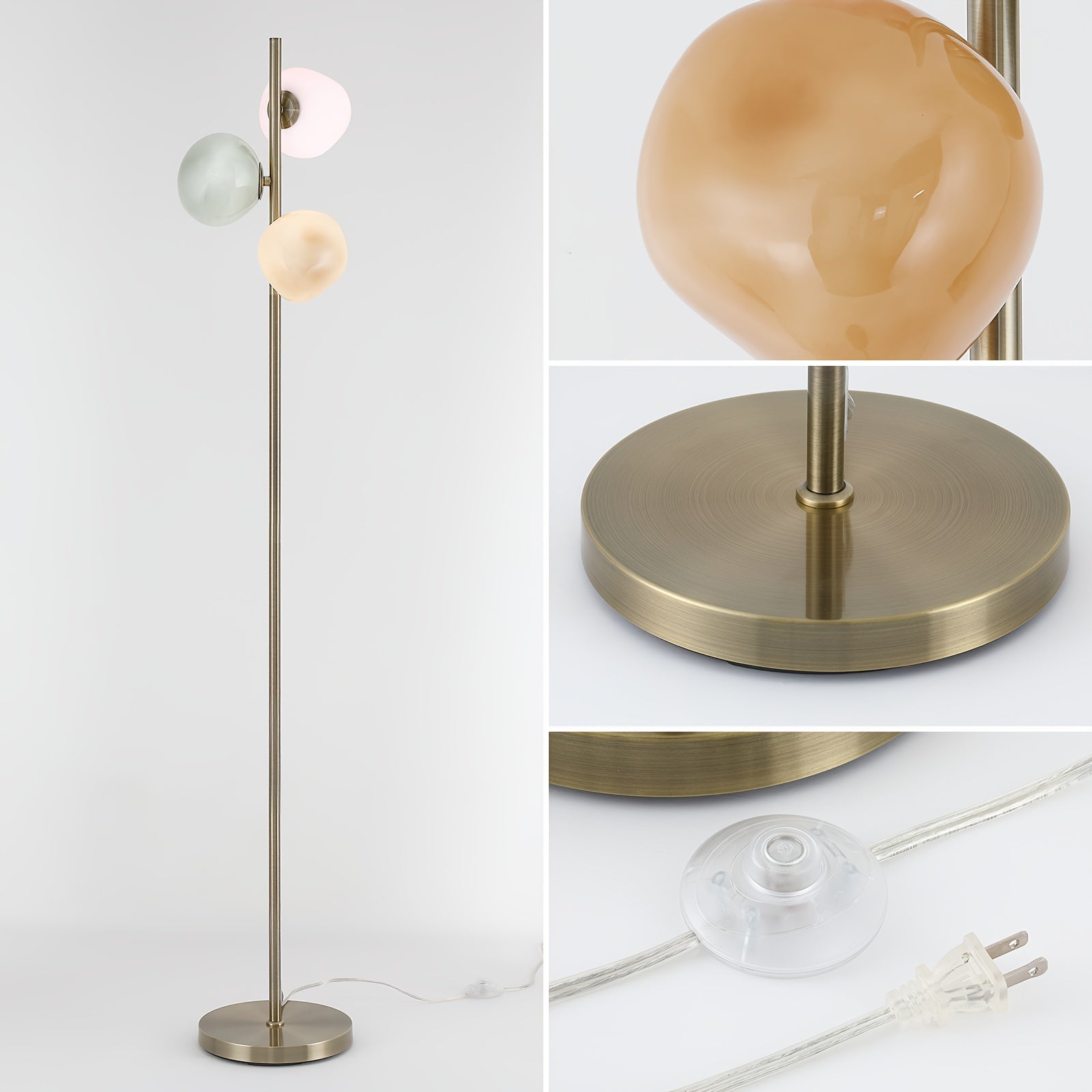 Hand-Blown Globe Glass Lamp Collection, 18\
