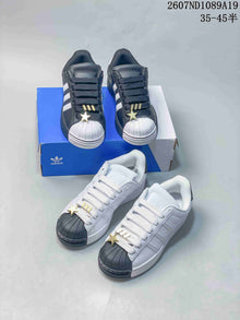 adidas Superstar Shell-Toe Sneakers Black and White