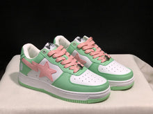 BAPE Bape Sta Low-Top Sneakers Mint Green and Pink