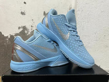 Nike Kobe 6 Protro Basketball Shoes, Light Blue and Silver