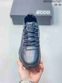 ECCO 2607GDD417A27 Black Lace-Up Casual Sneakers