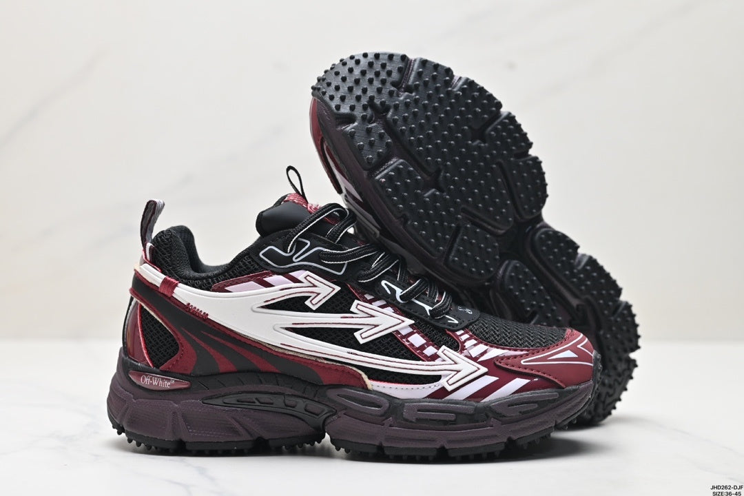 Off-White Be Right Back Sneakers Burgundy Black White