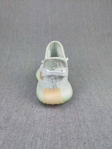 Yeezy 350 V2 Kids Sneakers Pale Gray with Tan Stripe