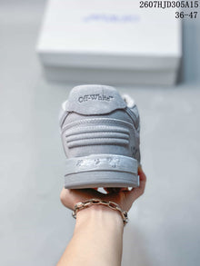 Off-White Low-Top Lace-Up Sneakers Gray Style 2607HJD305A15
