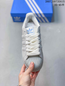 adidas Superstar Sneakers White Gray Blue 2607JDD735A15