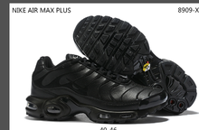 Nike Air Max Plus Sneakers, Black and White Leather Style