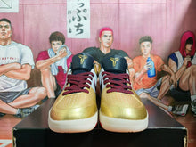 Nike Gold and White Basketball Sneakers