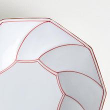Geometric Blossom Rimmed Luncheon Plate
