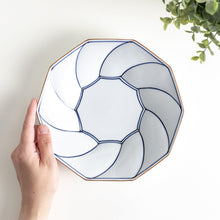 Geometric Blossom Rimmed Luncheon Plate