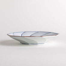Geometric Blossom Rimmed Luncheon Plate