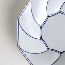 Geometric Blossom Rimmed Luncheon Plate