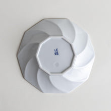 Geometric Blossom Rimmed Luncheon Plate