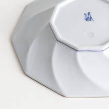 Geometric Blossom Rimmed Luncheon Plate