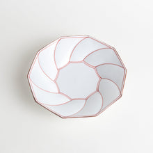 Geometric Blossom Rimmed Luncheon Plate