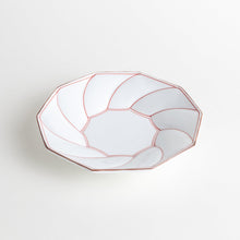 Geometric Blossom Rimmed Luncheon Plate