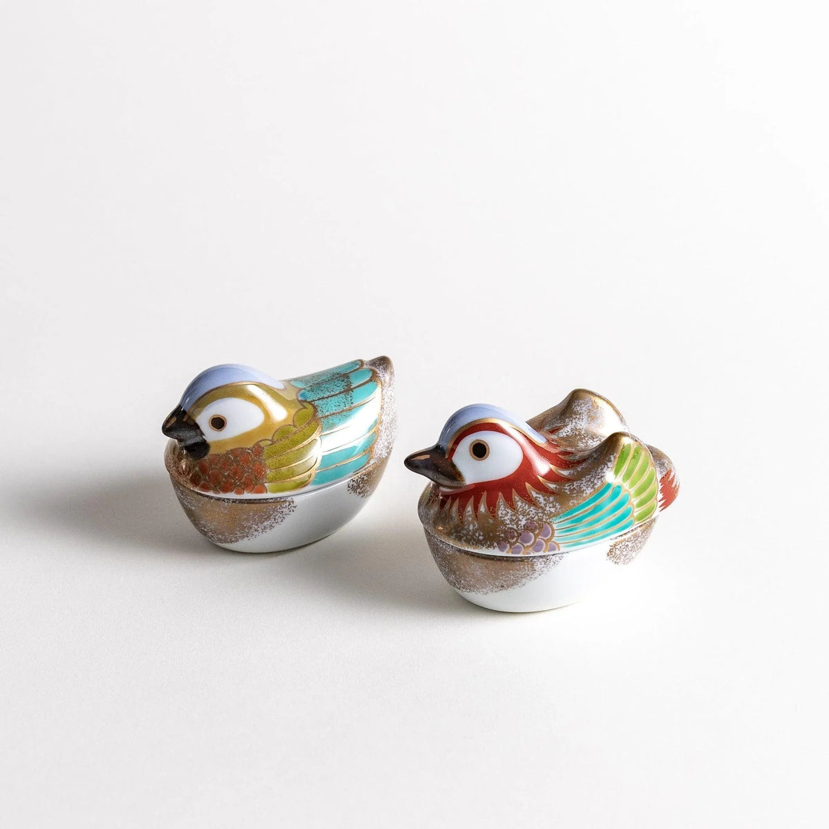 Golden Drake and Hen Condiment Bowl Set