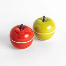 Red Apple Lidded Condiment Bowl