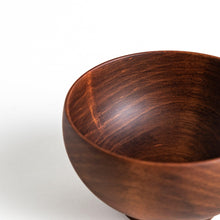 Handcrafted Cherry Wood Large Miso Soup Bowl
