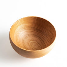 Handcrafted Cherry Wood Large Miso Soup Bowl