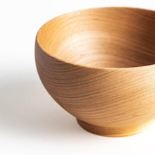 Handcrafted Cherry Wood Large Miso Soup Bowl