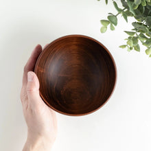 Handcrafted Cherry Wood Large Miso Soup Bowl