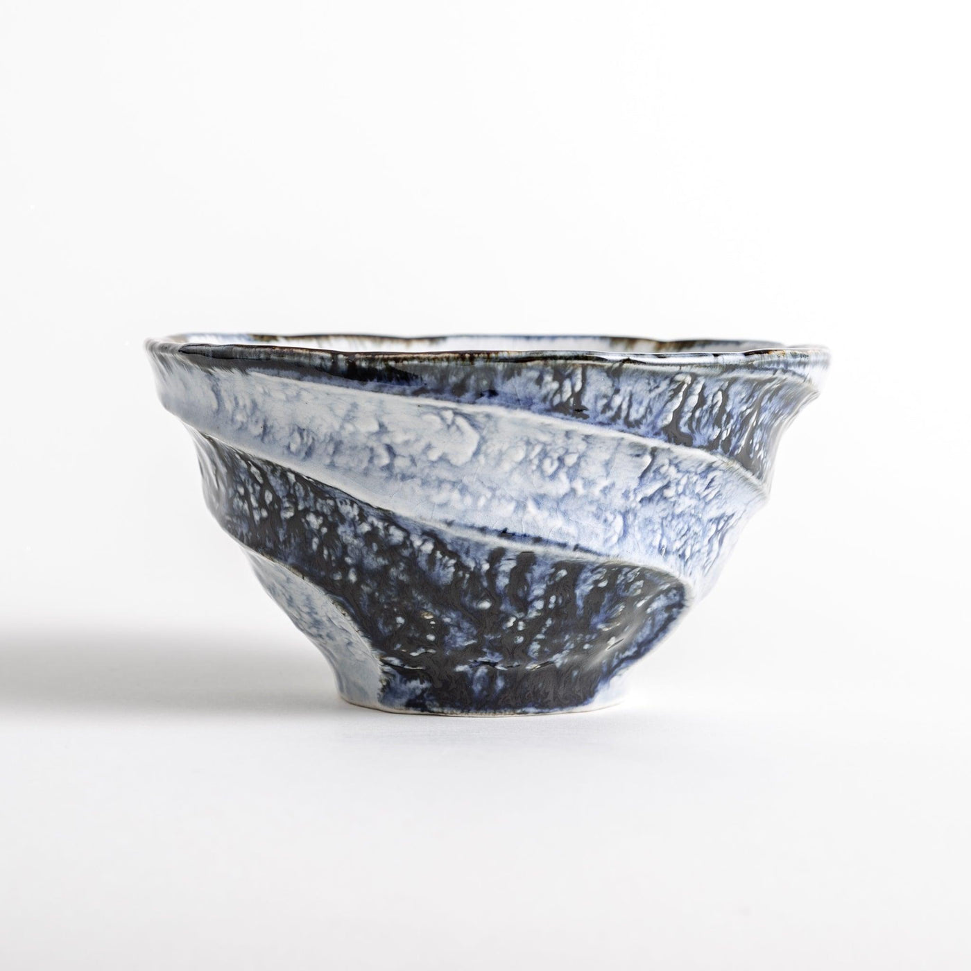 Indigo Wave Carved Donburi Bowl