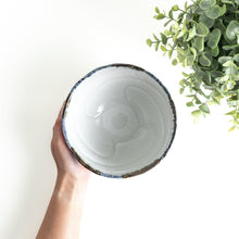 Indigo Wave Carved Donburi Bowl