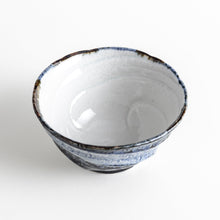 Indigo Wave Carved Donburi Bowl