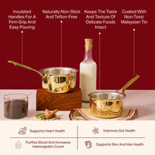 Chai Starter Kit (Brass Saucepan with Insulated handle + Brass Mortar and Pestle)