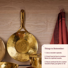 Brass Roti Tawa with Insulated steel base with golden PVD coating handle. Tawa/Griddle Pan