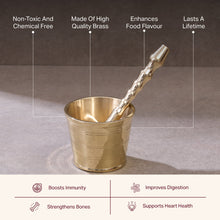 Chai Starter Kit (Brass Saucepan with Insulated handle + Brass Mortar and Pestle)