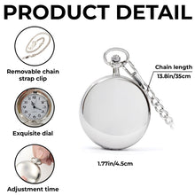 To My Grandson, Believe In Yourself With Elegant Flourishes - Personalized Silver Plated Pocket Watch - GSN001_SWATCH