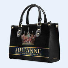 Queen Black - Personalized Custom Leather Handbag - queen02black