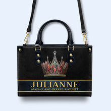 Queen Black - Personalized Custom Leather Handbag - queen02black