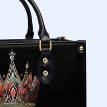 Queen Black - Personalized Custom Leather Handbag - queen02black