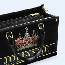 Queen Black - Personalized Custom Leather Handbag - queen02black