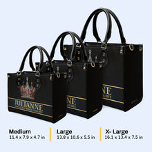 Queen Black - Personalized Custom Leather Handbag - queen02black