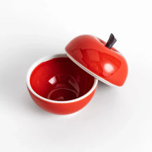 Red Apple Lidded Condiment Bowl
