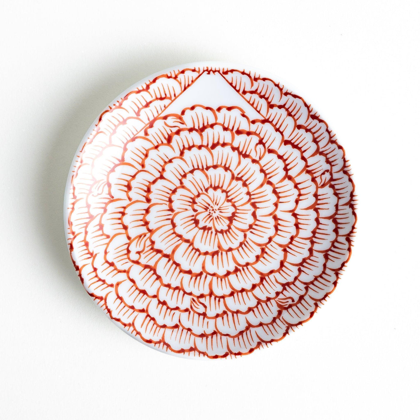 Red Petal Mount Fuji Sauce Dish