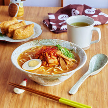 Rustic Earth-Tone Flared Small Ramen Bowl