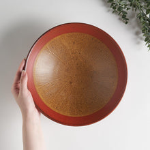 Rustic Red Comb Pattern Pasta Bowl