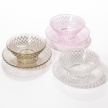 Snowflake Arare Dessert Bowl & Saucer Set