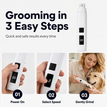 🥳2026 HOT SALE🥳💞50K+ SOLD!🐶💨 50% OFF! Electric Pet Nail Grinder – Whisper‑quiet, 3‑step gentle grinding. LED power display & USB‑C rechargeable – stress‑free grooming for dogs & cats! 🛡️✨