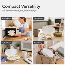 🥳2026 HOT SALE🥳💞50K+ SOLD! 🥗🎁 50% OFF! Microwave Egg Poacher——Dual‑cavity, non‑stick & easy clean. Healthier than frying – stock up & save! 🏠✅