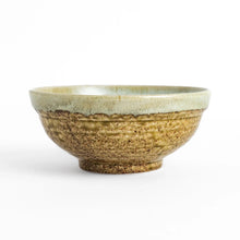 White Drip Earth-Tone Ramen Bowl