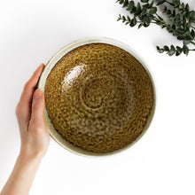 White Drip Earth-Tone Ramen Bowl