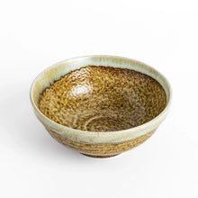 White Drip Earth-Tone Ramen Bowl